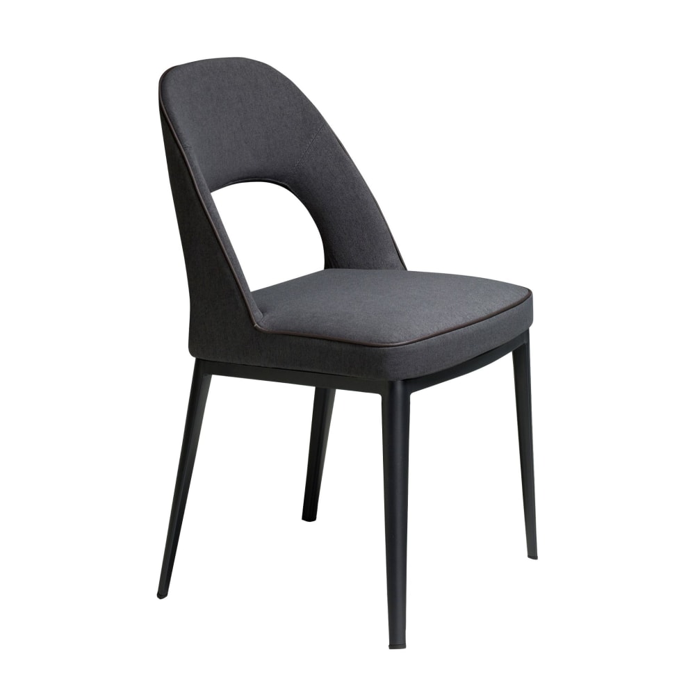 Angel Cerda Stuhl aus dunkelgrauem Stoff style modern Schwarz Stoff