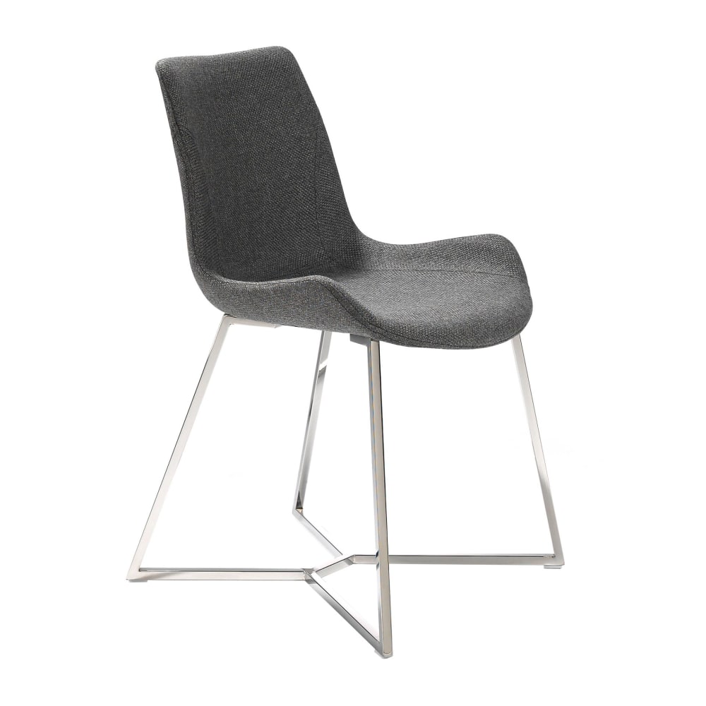 Chaise en tissu gris foncé
