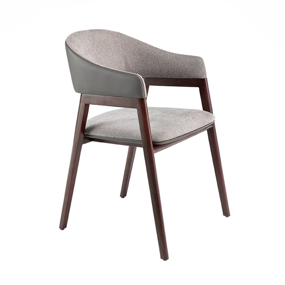 Chaise en tissu et simili cuir