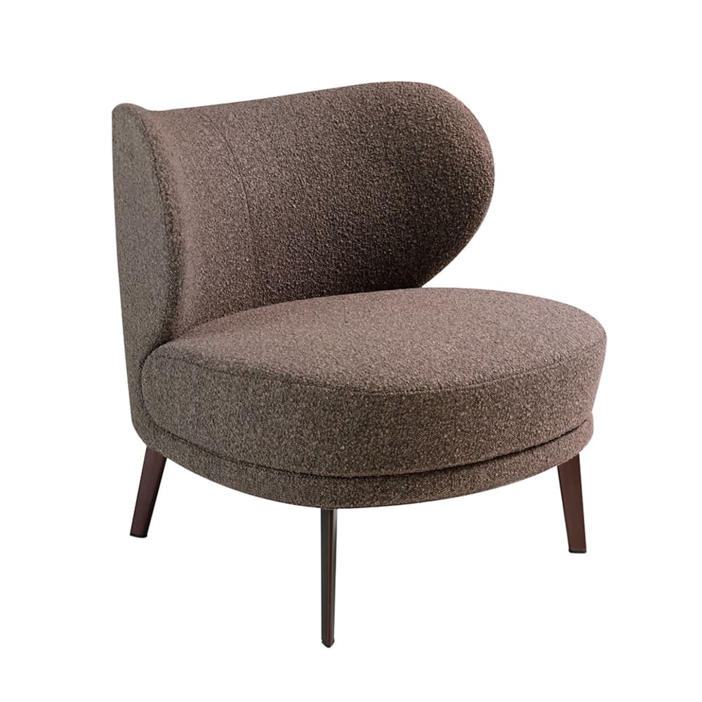 Poltrona in tessuto marrone - Modello Contemporaneo - Tessuto