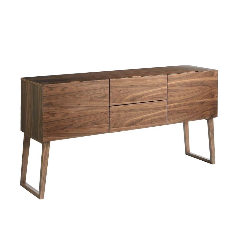 Credenza in noce - Modello Contemporaneo - Marrone - Pannello di particelle