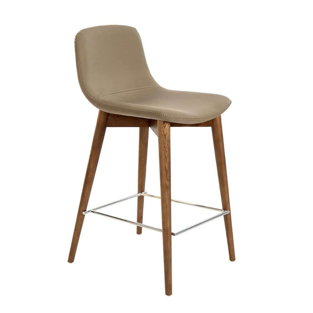 Tabouret en similicuir taupe Tabouret en similicuir taupe