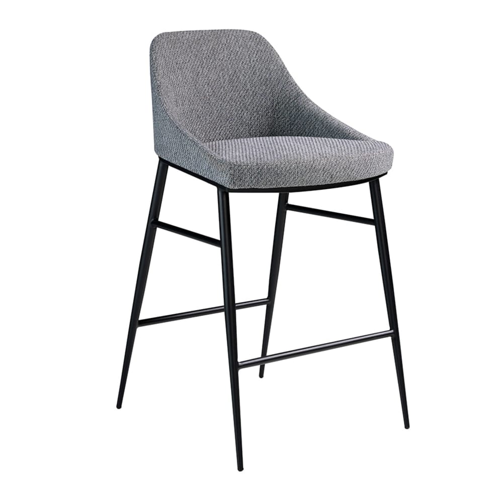 Sgabello in tessuto grigio - Modello Contemporaneo - Tessuto