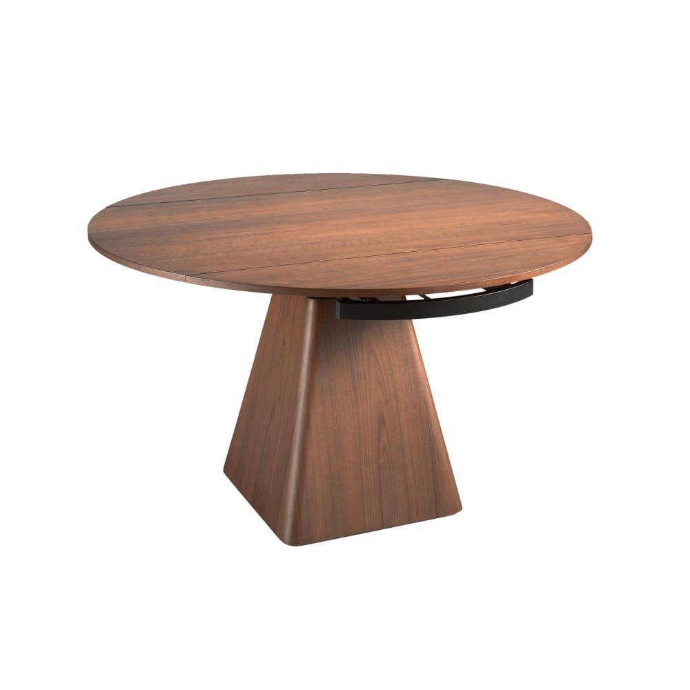 Table à manger à rallonge ronde noyer