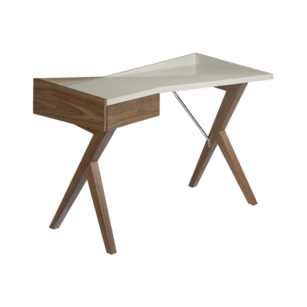 Bureau en noyer avec plateau en bois gris Bureau en noyer avec plateau en bois gris