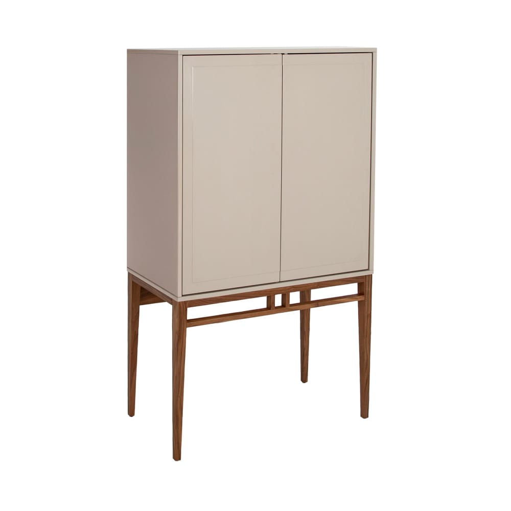 Buffet haut en bois gris et noyer Buffet haut en bois gris et noyer