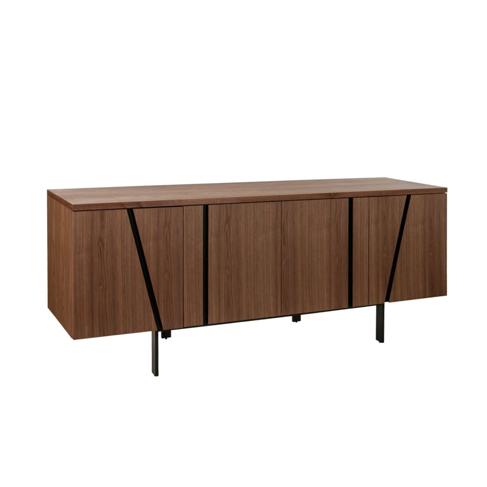 Buffet noyer et acier noir Buffet noyer et acier noir