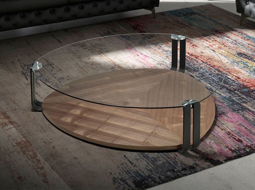 Mesa centro nogal y acero negro - Maisons du Monde