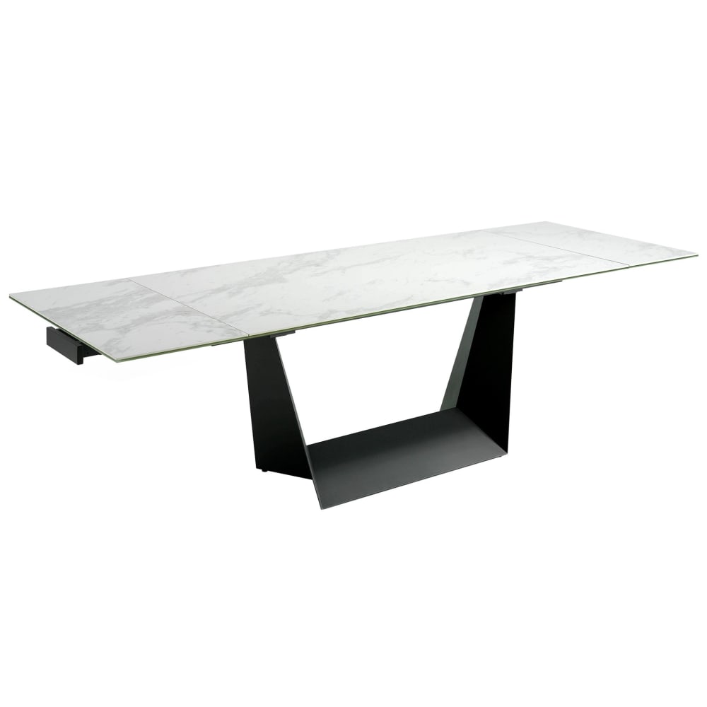 Angel Cerda Ausziehbarer Esstisch Rechteckig porzellanmarmor aus schwarzer Stahl style modern - -