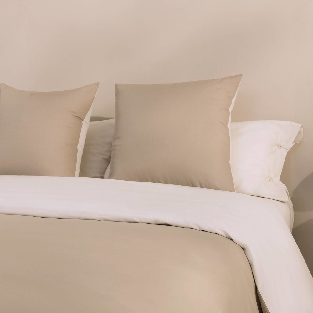Funda nórdica de algodón orgánico 180 hilos gris piedra.cama 150-160cm - Maisons du Monde