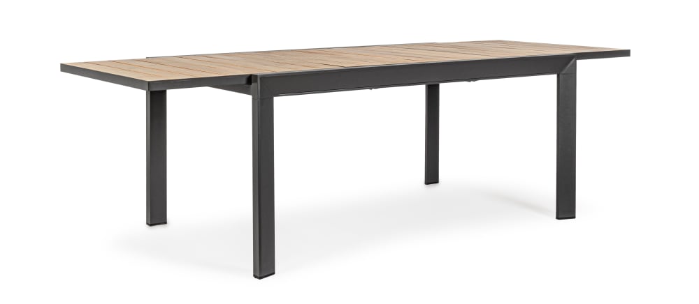 Table extensible en aluminium 160-240x100 naturel/anthracite