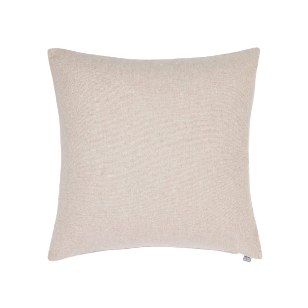 Funda de cojín algodón liso chambray color gris piedra. 45x45cm