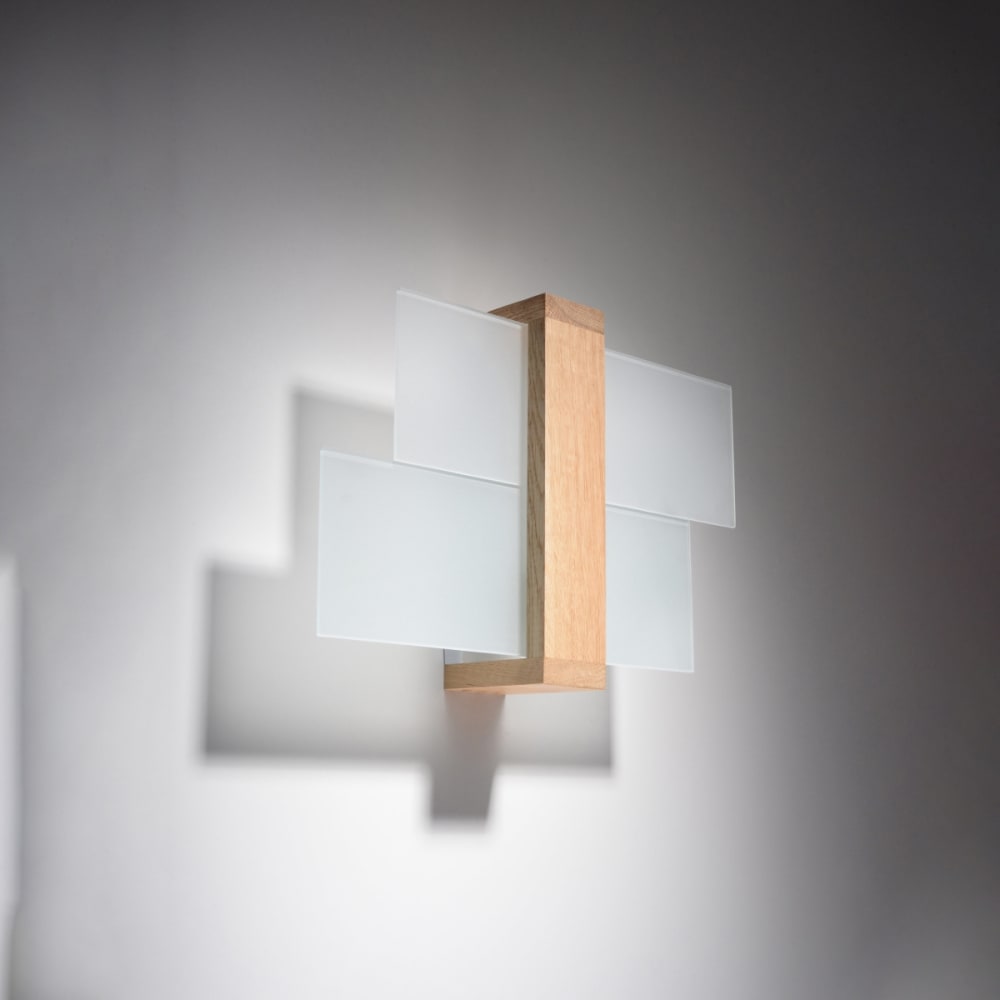 Applique rectangle en bois, L: 43cm - Maisons du Monde