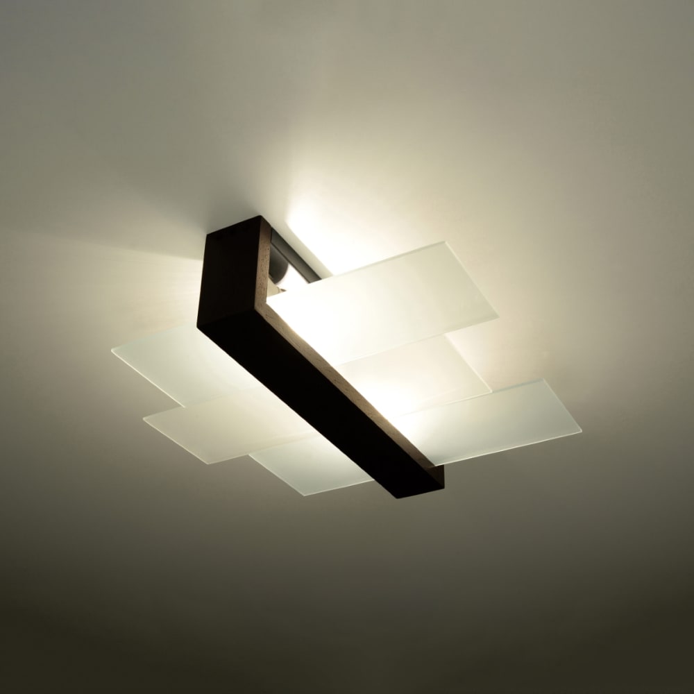 Plafonnier Bois Wengé E27 2 Feniks — vue 4