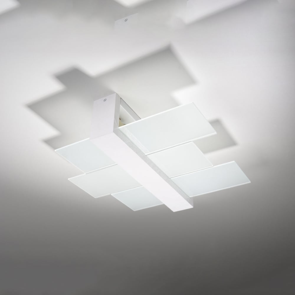 Plafonnier Bois Blanc E27 2 Feniks — vue 3