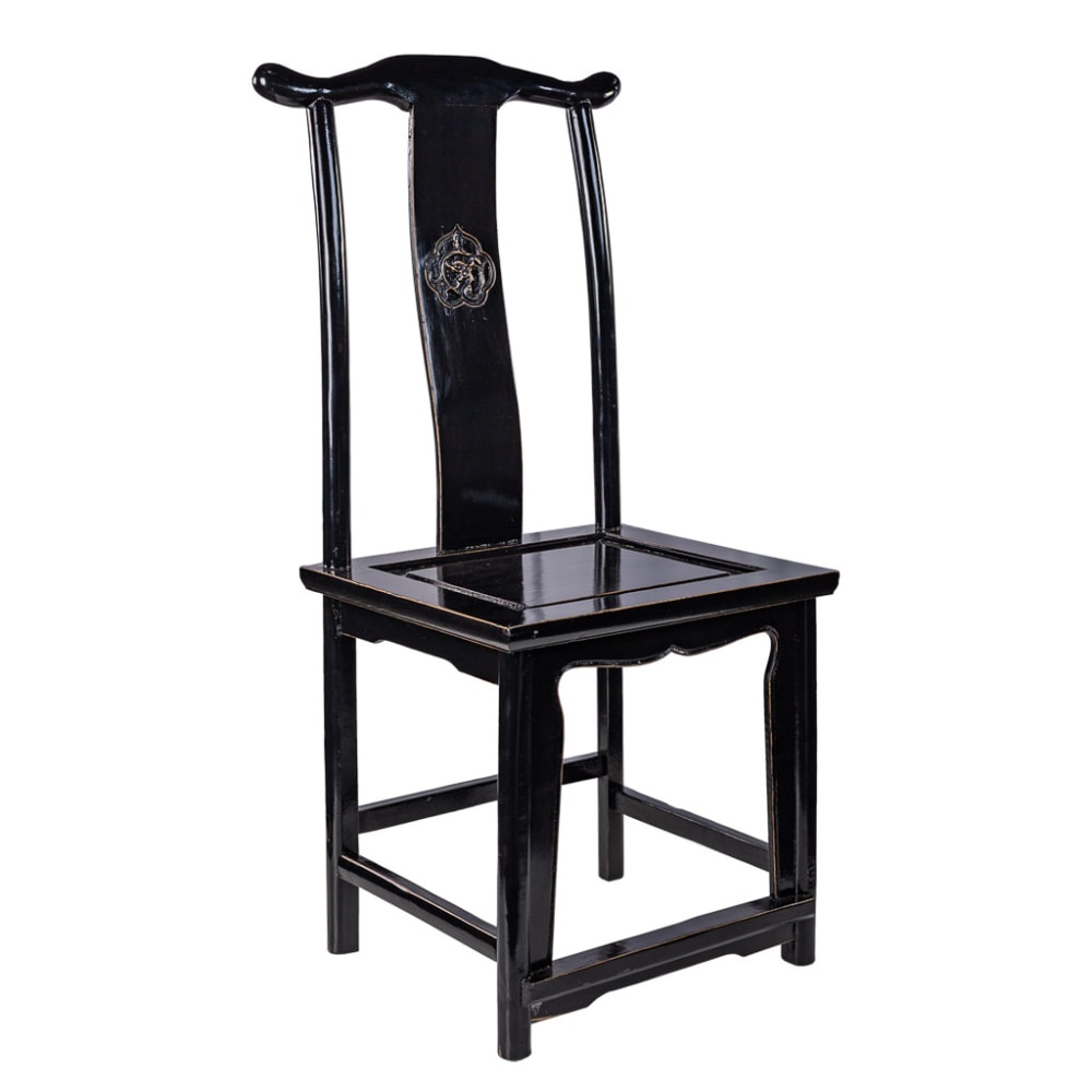 Silla de madera negra 49x42x119/48
