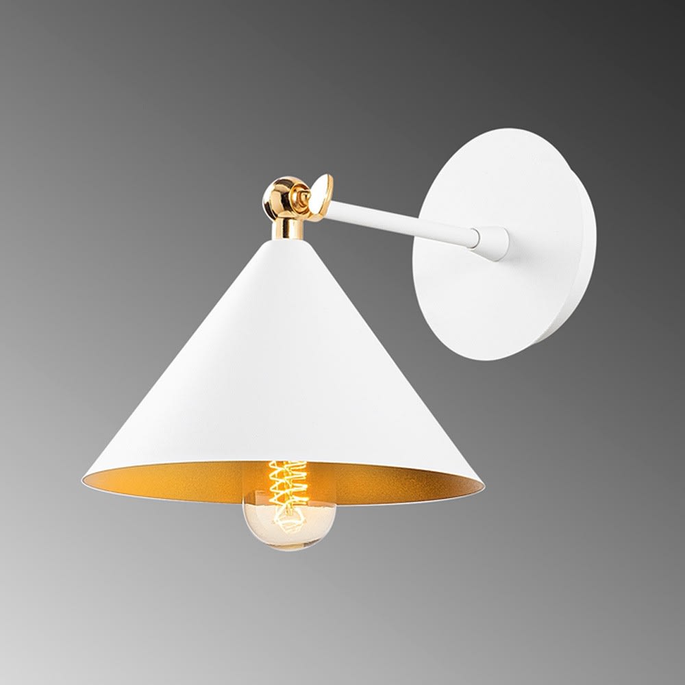 Applique murale conique blanche avec abat-jour orientable - Maisons du Monde