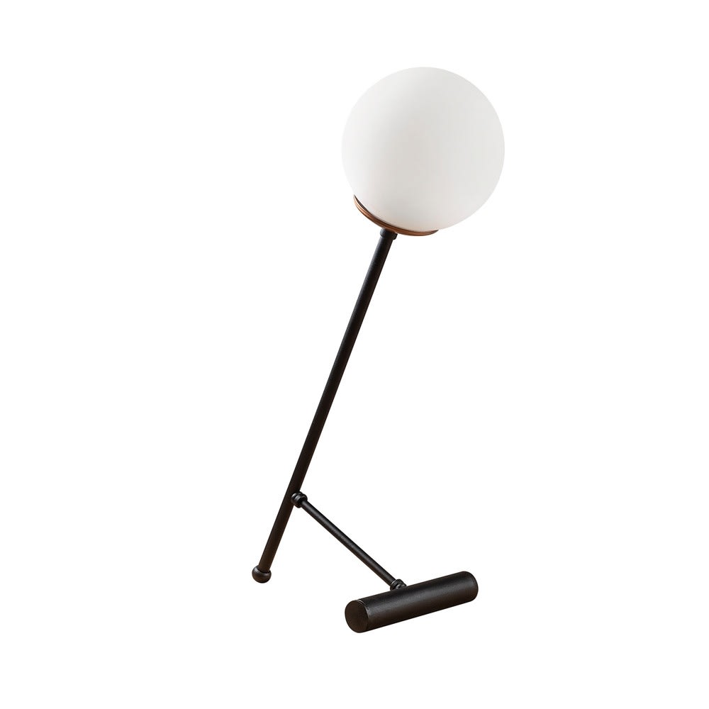 Wonderlamp Tischleuchte aus schwarzem Metall und Glaskugel style modern - Metall