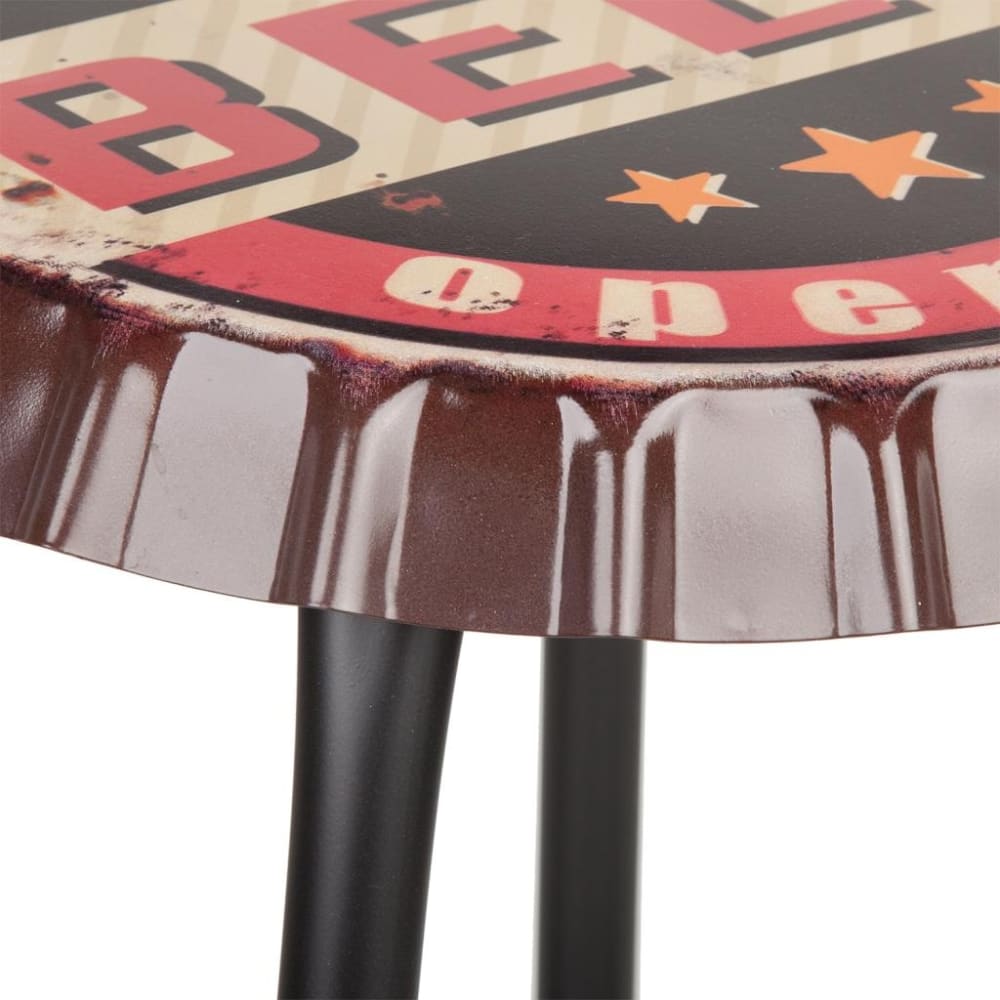 Taburete de metal 35x35x46 rojo - Maisons du Monde