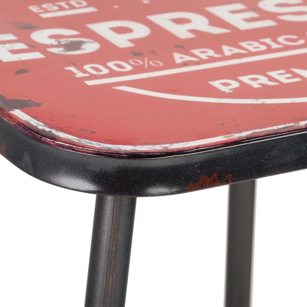 Taburete de metal 38x38x45 rojo - Maisons du Monde