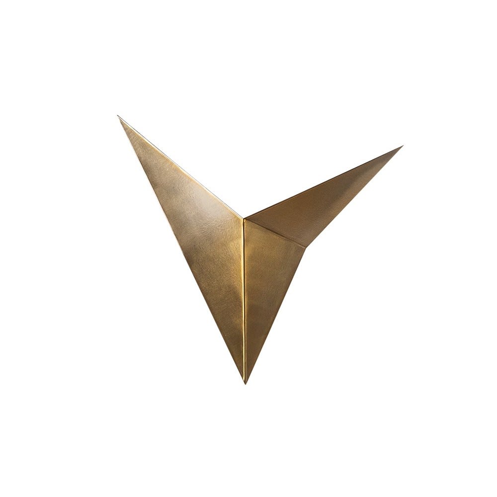 Aplique de pared color oro vintage de metal