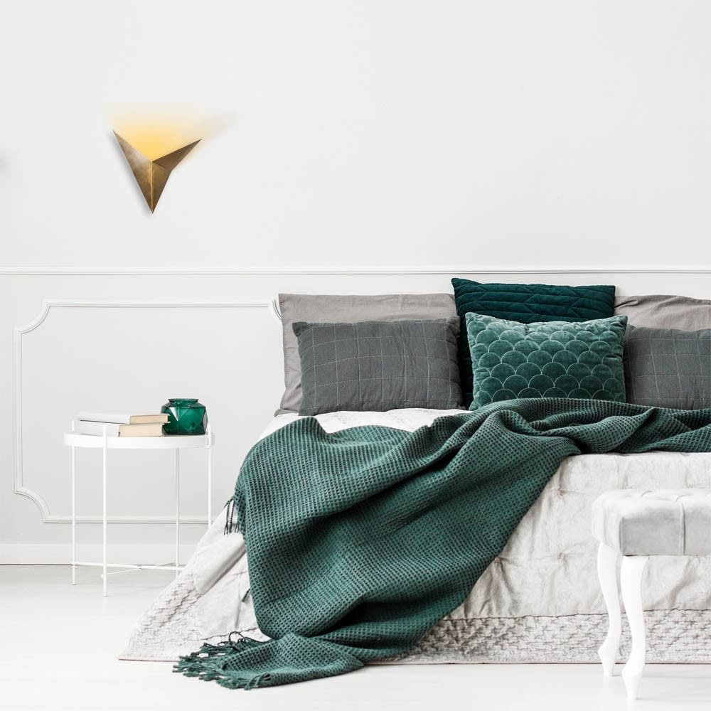 Wandleuchte im Vintage-Stil aus goldfarbenem Metall - Maisons Du