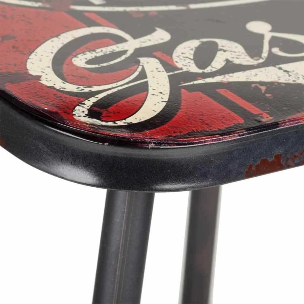 Taburete de metal 38x38x45 rojo - Maisons du Monde