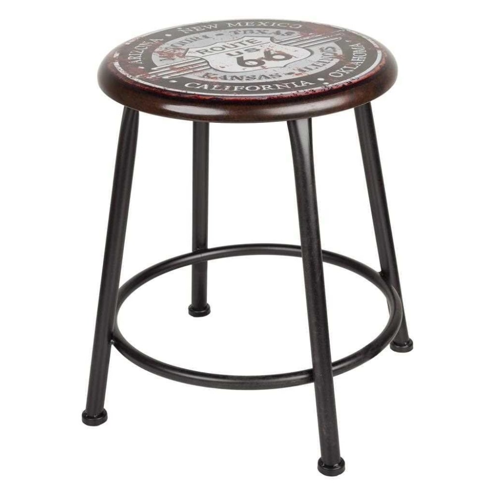 Taburete de metal 38x38x45 negro