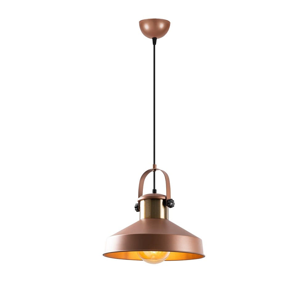 Suspension rétro vintage en cuivre et détails en laiton — vue 4