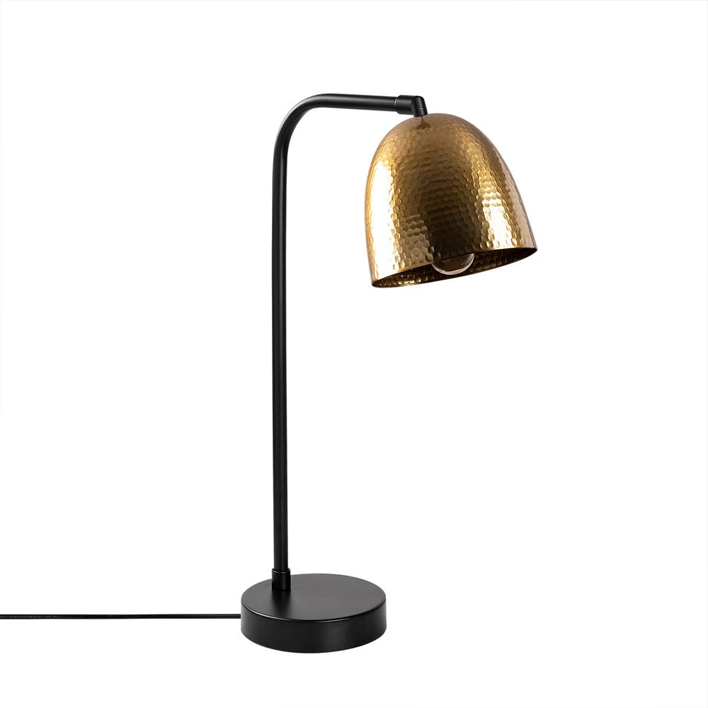 Lampe de table minimaliste vintage dorée et orientable