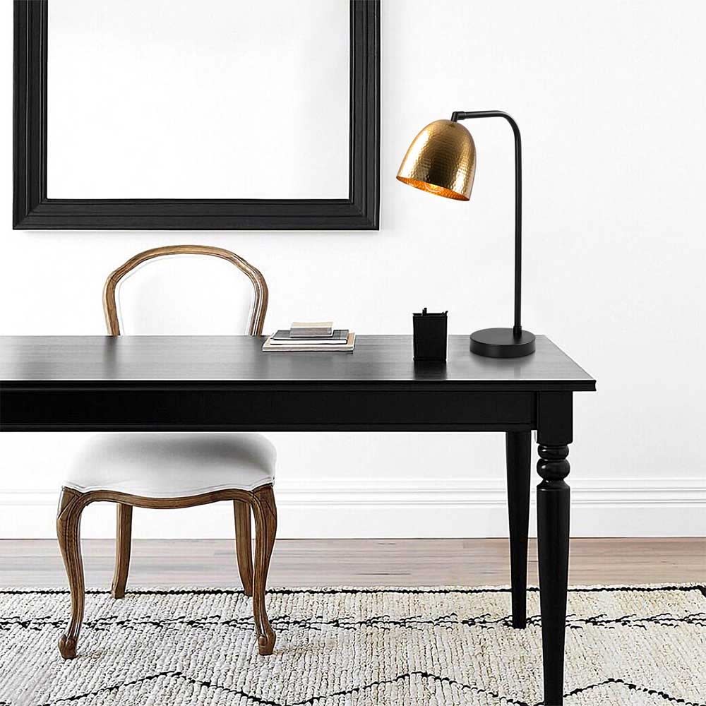 Lámpara de mesa minimalista vintage dorado y orientable - Maisons du Monde
