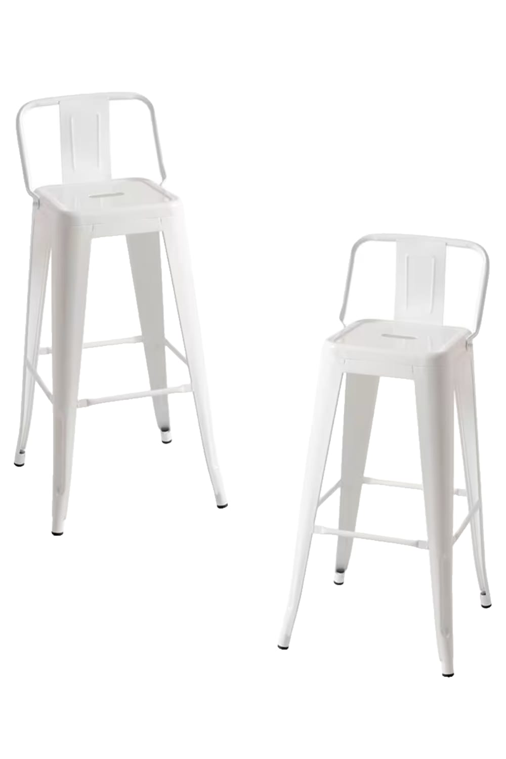 Pack 2 taburetes color blanco en acero reforzado