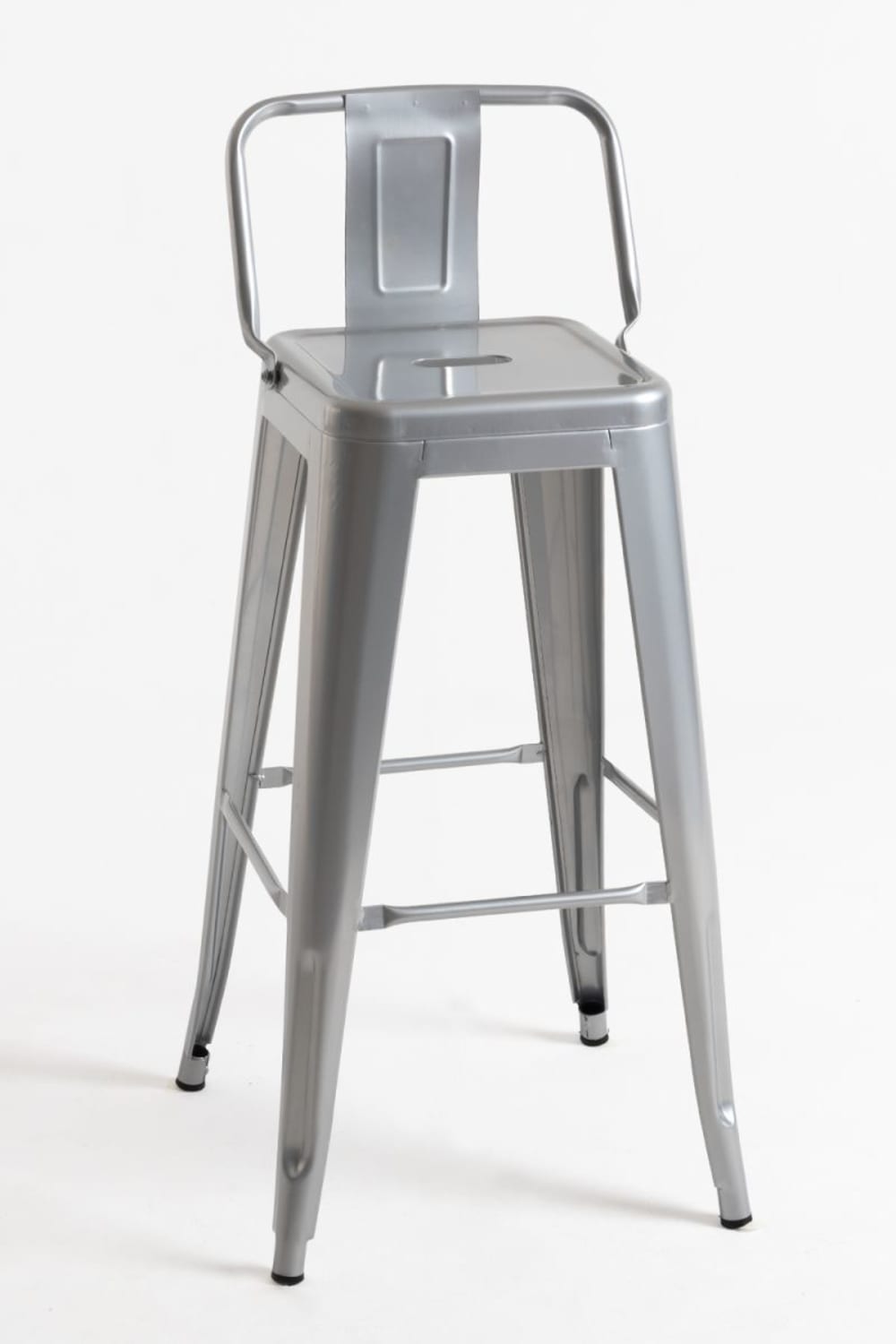 Pack 6 taburetes color gris metalizado en acero reforzado - Maisons du Monde