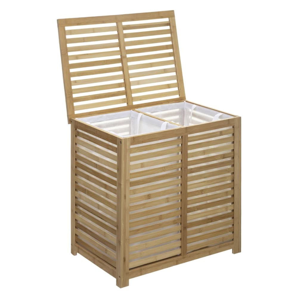 Panier à linge double bambou - Maisons du Monde