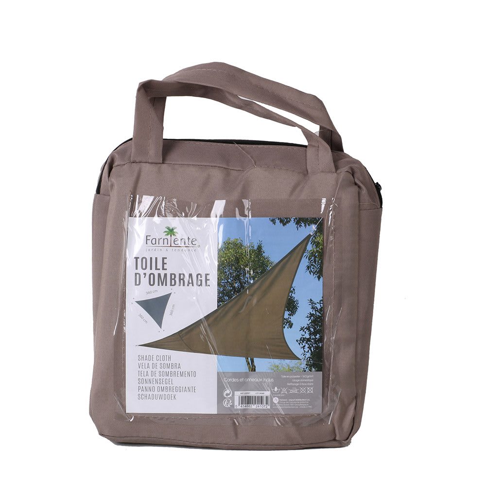 Voile d'ombrage taupe 3,6x3,6x3,6m - Maisons du Monde
