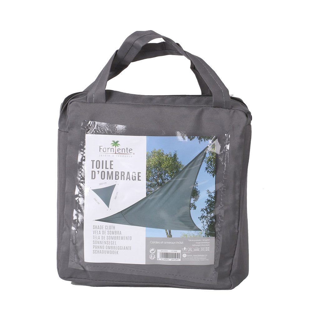 Voile d'ombrage anthracite 3,6x3,6x3,6m - Maisons du Monde