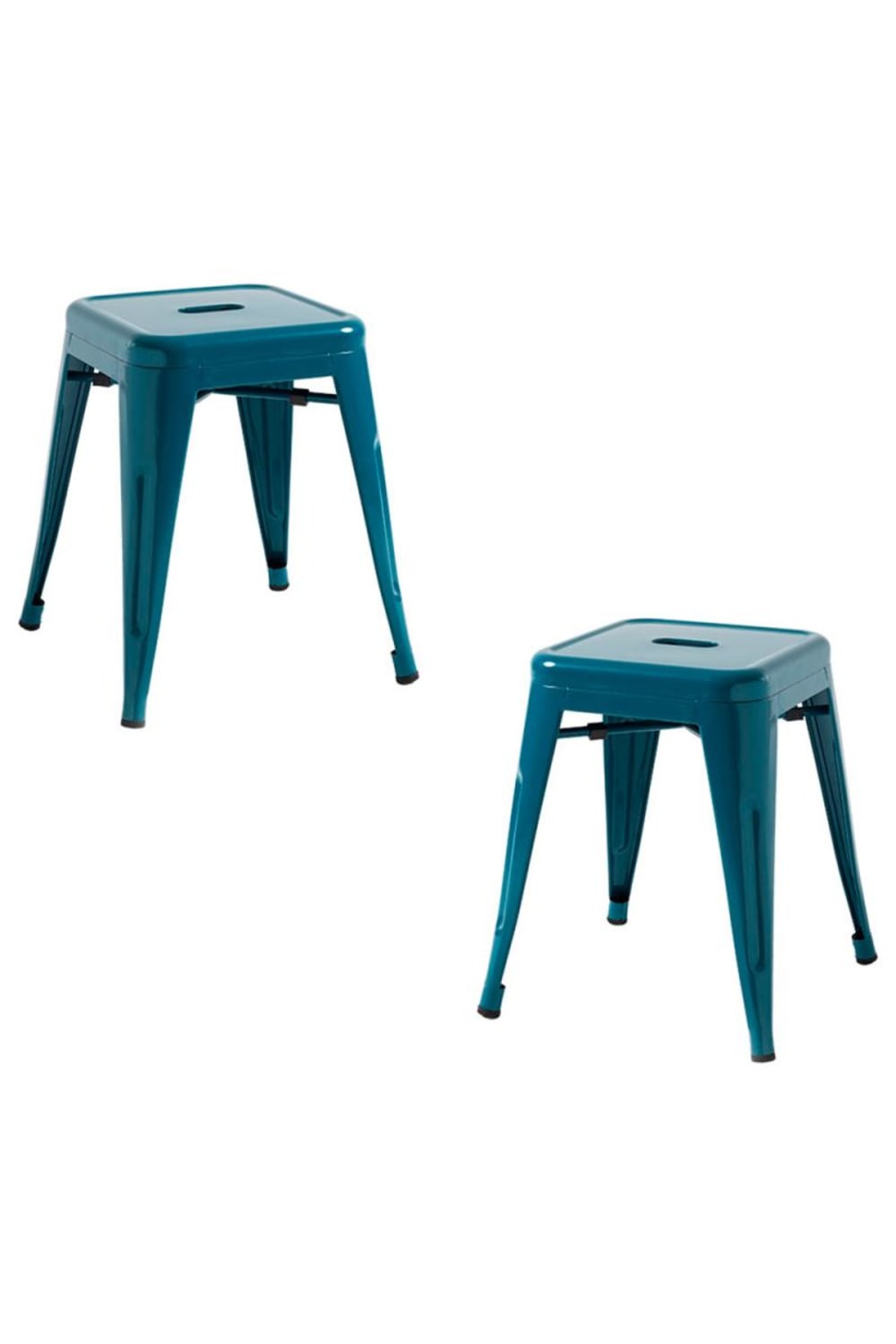 Pack 2 taburetes color verde azulado en acero reforzado - Maisons du Monde