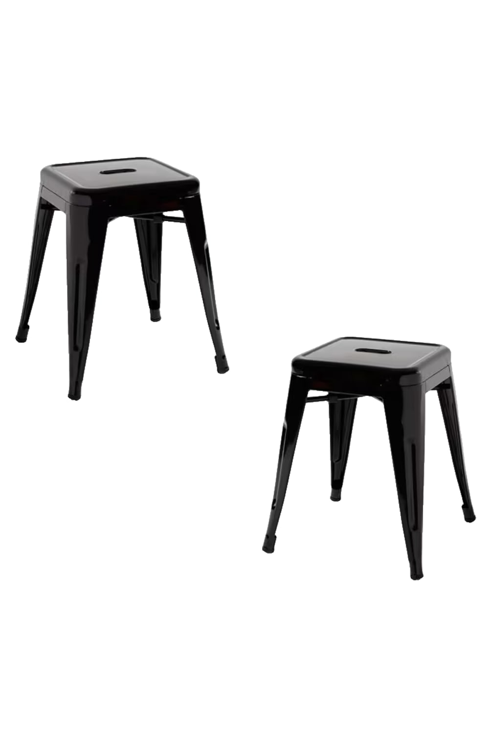 Pack 2 taburetes color negro en acero reforzado