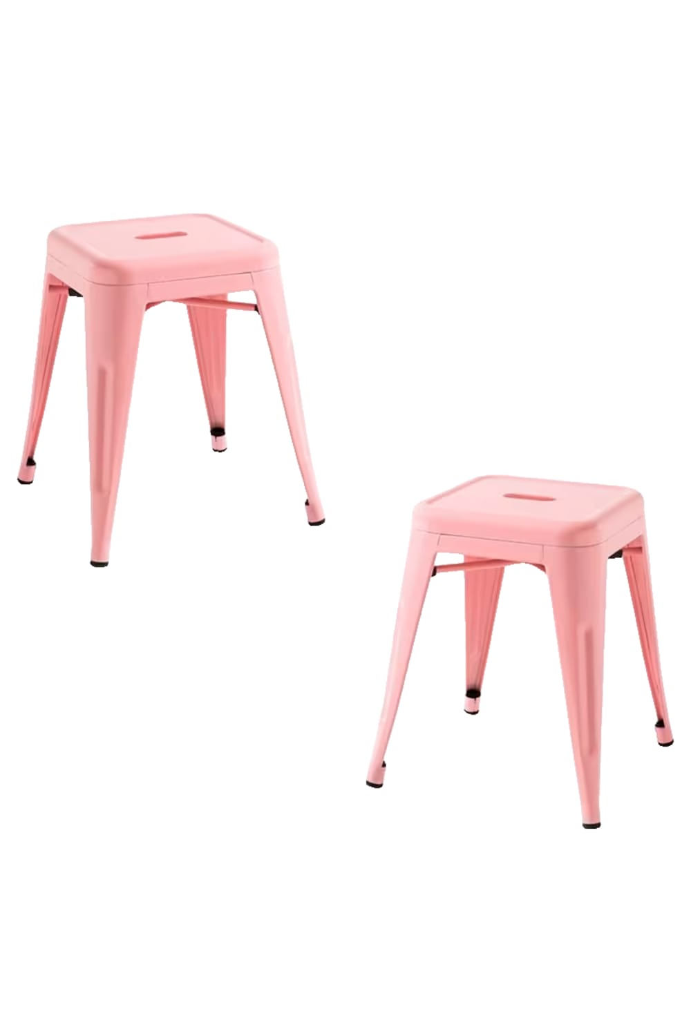 Pack 2 taburetes color rosa en acero reforzado