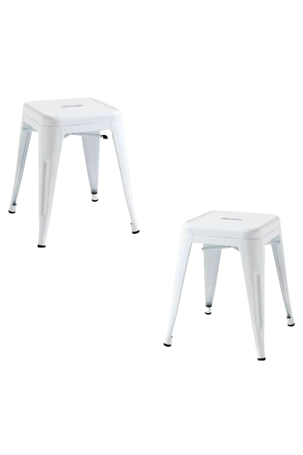 Pack 2 taburetes color blanco en acero reforzado