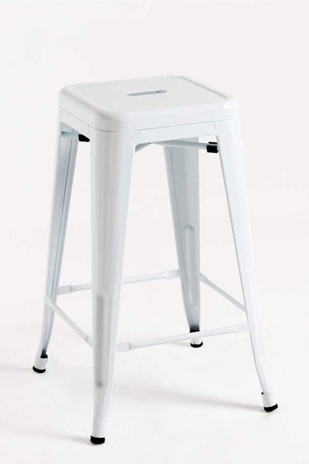Pack 2 taburetes color blanco en acero reforzado - Maisons du Monde