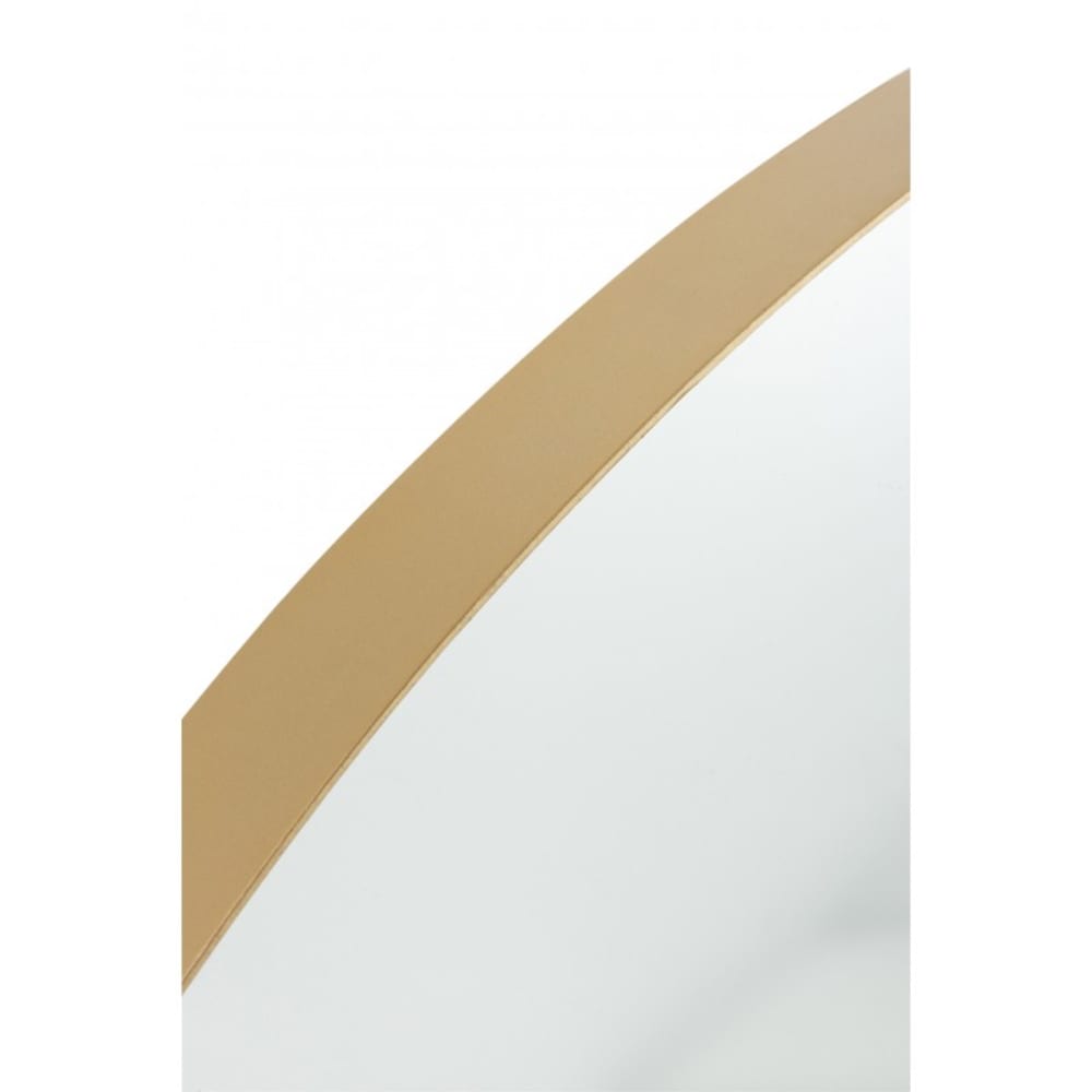 Espejo redondo de metal dorado de 110x110x4 cm - Maisons du Monde