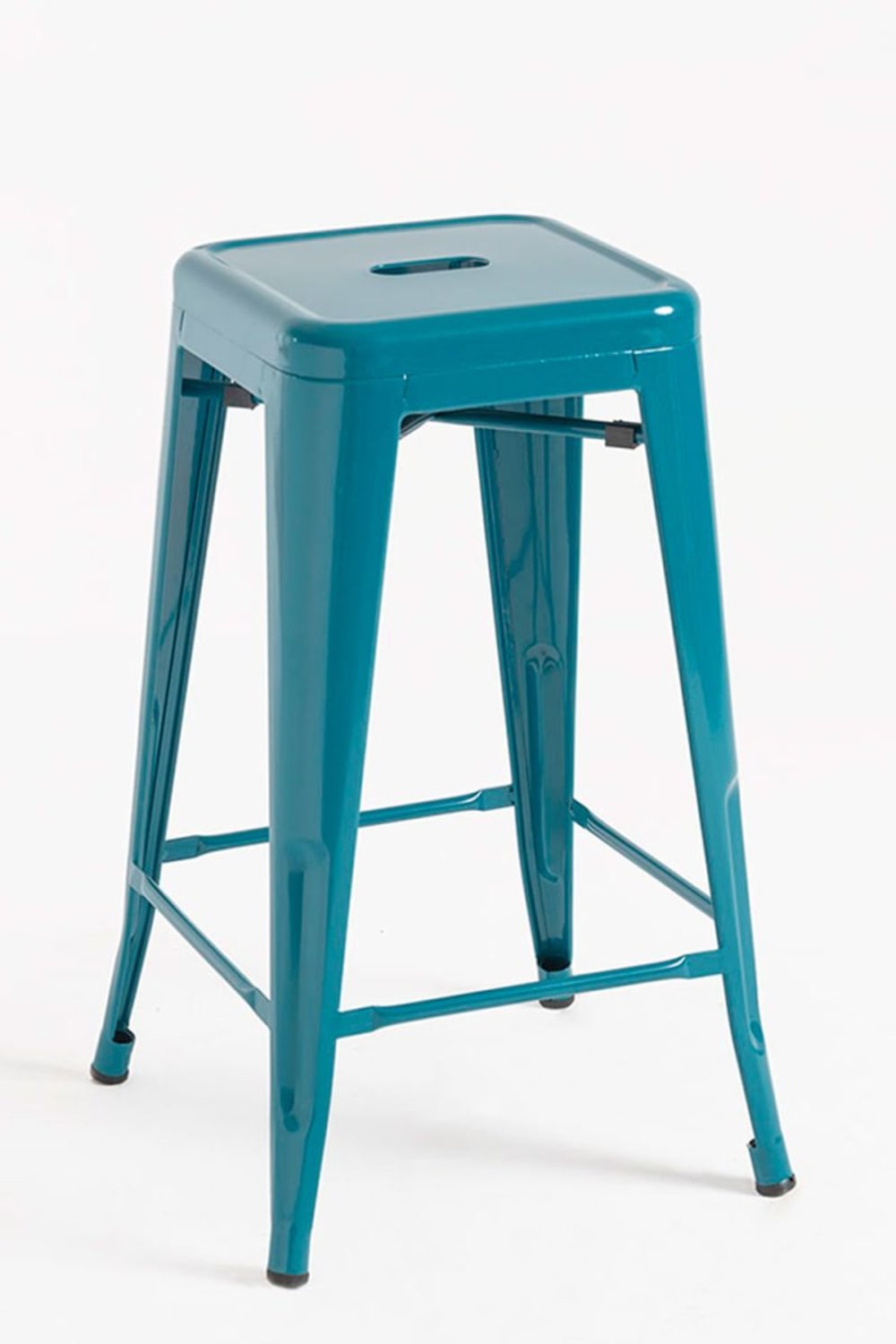 Pack 4 taburetes color verde azulado en acero reforzado - Maisons du Monde