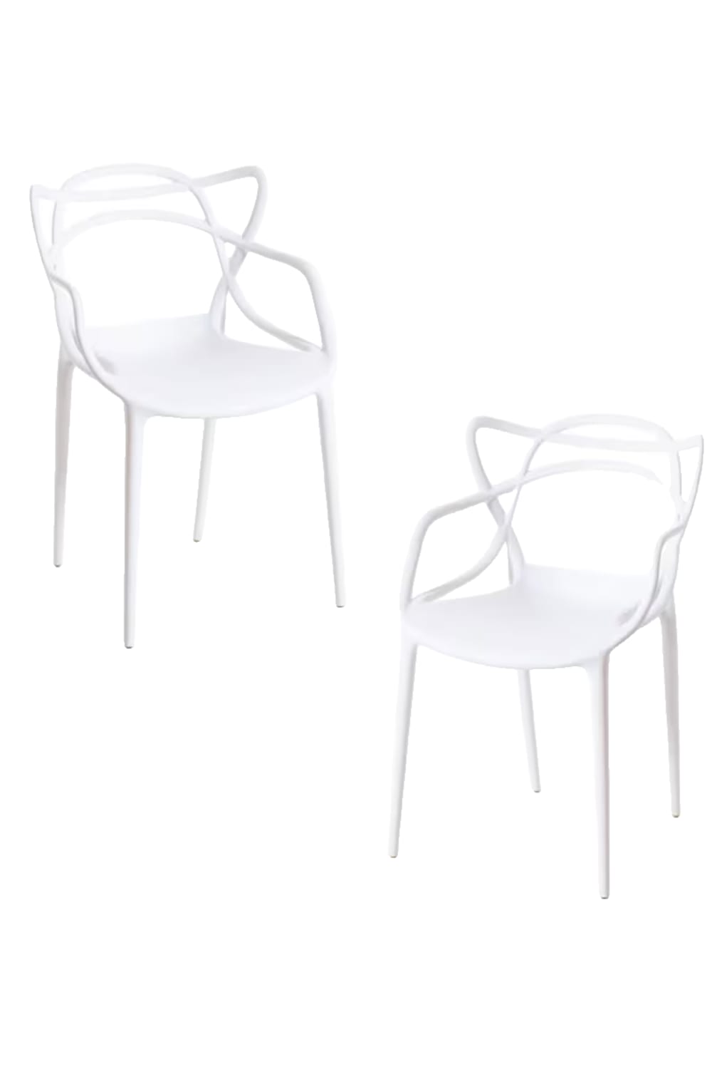 Pack 2 sillas color blanco en polipropileno