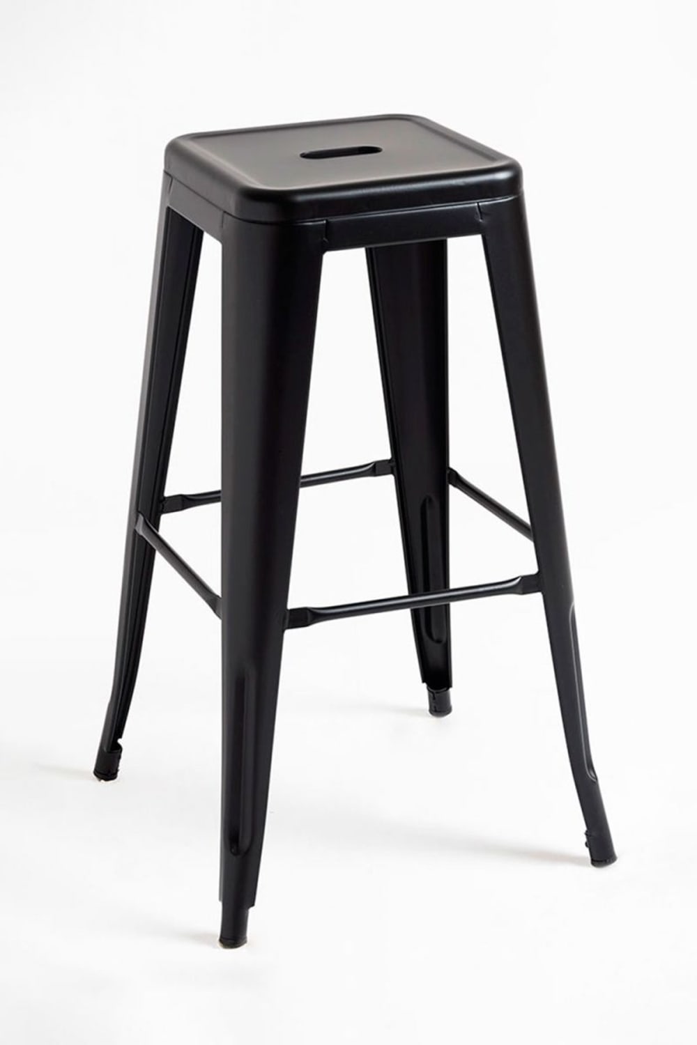 Pack 2 taburetes color negro mate en acero reforzado - Maisons du Monde