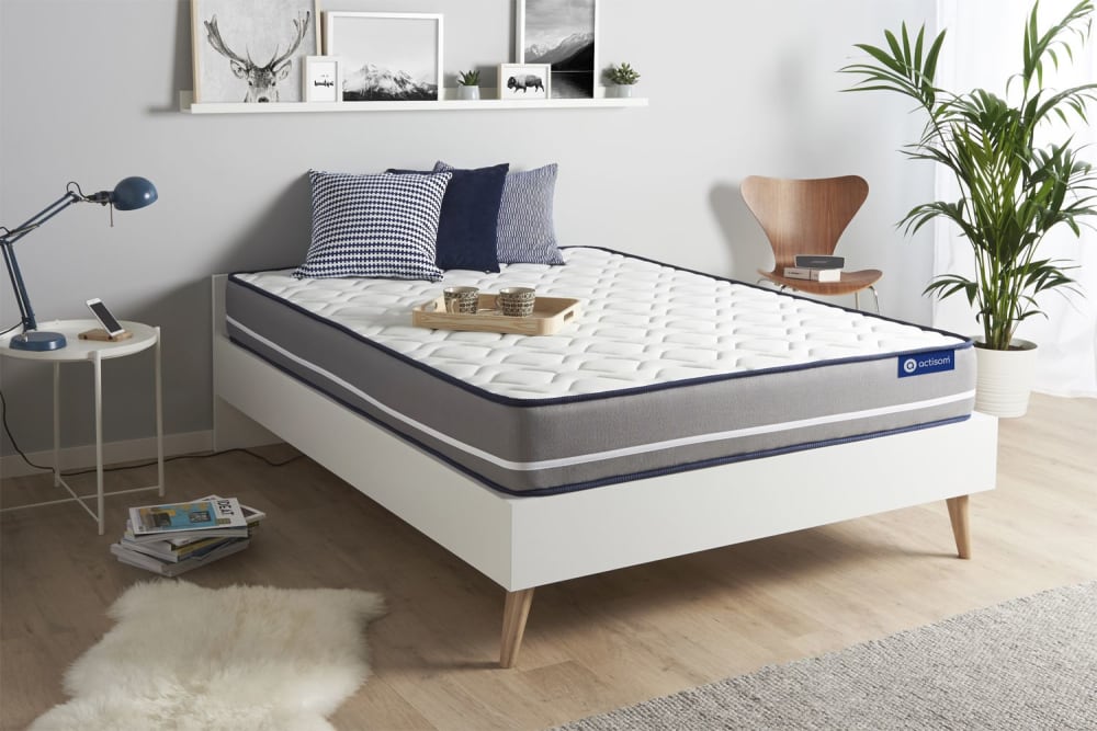 Colchón blanco con espuma viscoelástica 130 x 190 - Maisons du Monde