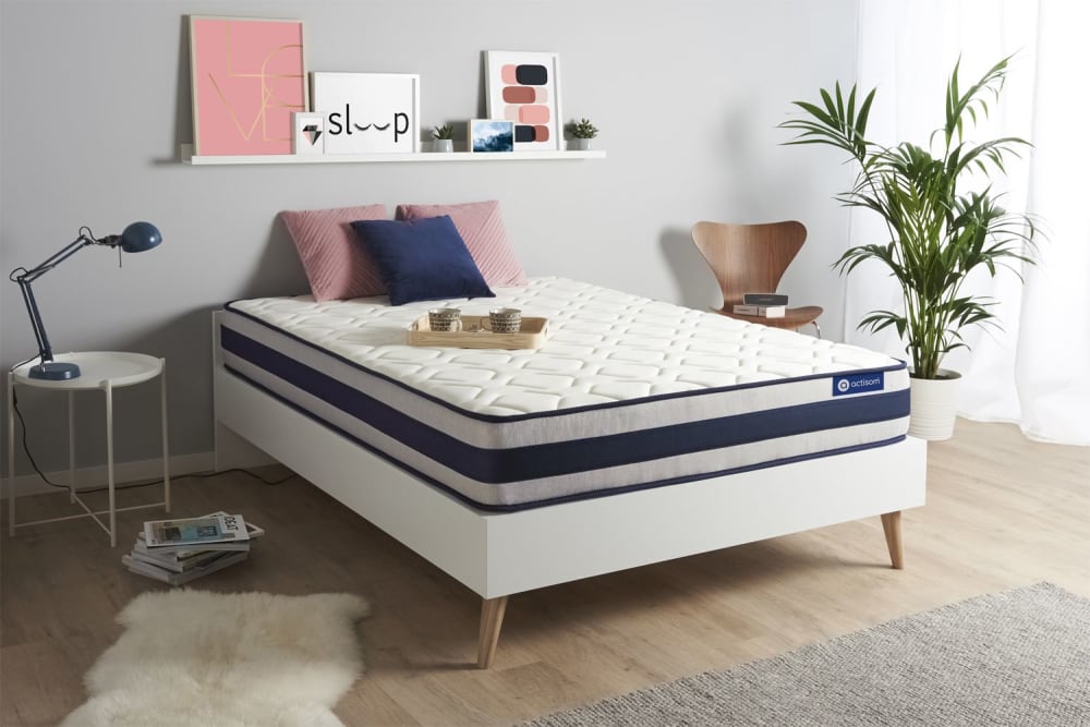 Colchón blanco con espuma viscoelástica 130 x 190 - Maisons du Monde