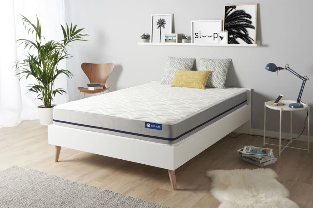 Colchón blanco con espuma viscoelástica 130 x 190 - Maisons du Monde