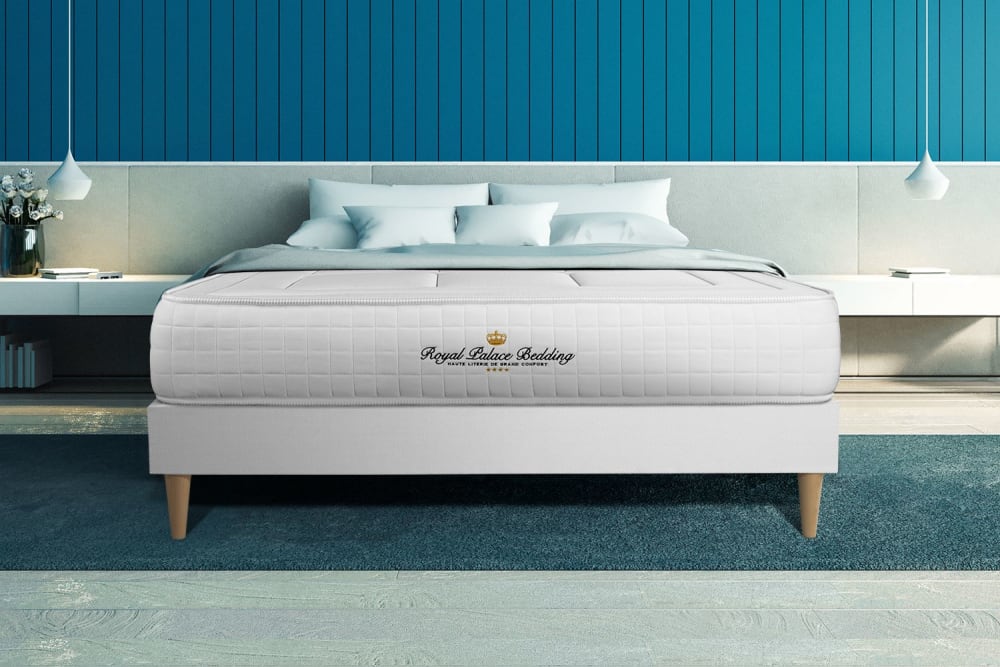 Matratze aus Memory-Schaum 150 x 190 cm, weiß, Härtegrad : Sehr