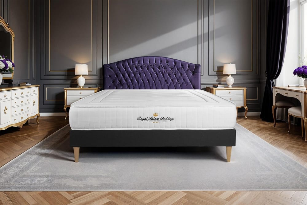 Somier negro + colchón con espuma viscoelástica 130 x 190 - Maisons du Monde